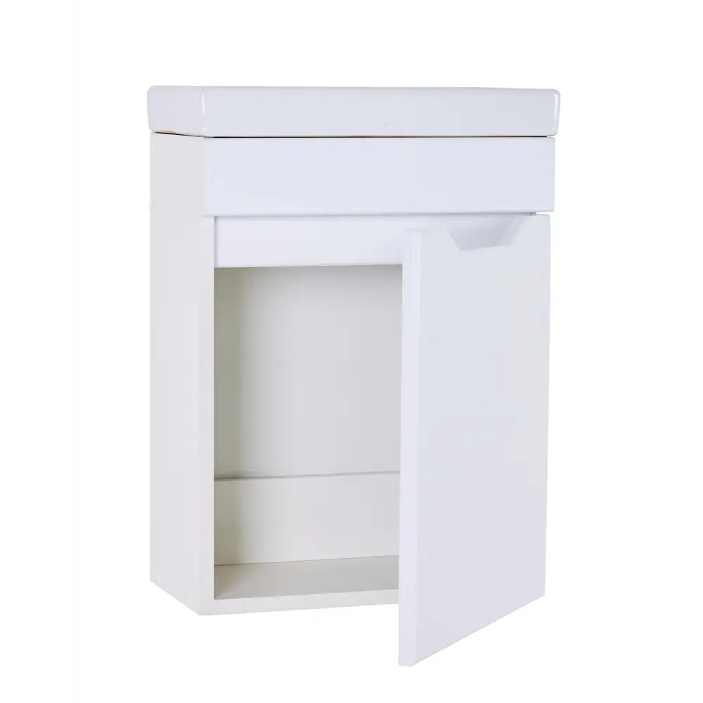 Фото 3 Тумба под раковину подвесная Orange Mini-40TUW+Ra 39.4см цвет белый Фото 3 Тумба под раковину подвесная Orange Mini-40TUW+Ra 39.4см цвет белый