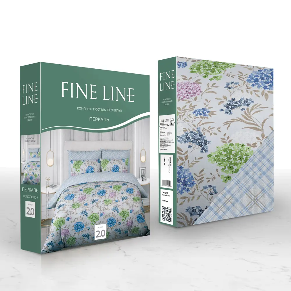 Фото 4 Комплект постельного белья Fine Line 914659, двуспальный, перкаль, разноцветный Фото 4 Комплект постельного белья Fine Line 914659, двуспальный, перкаль, разноцветный