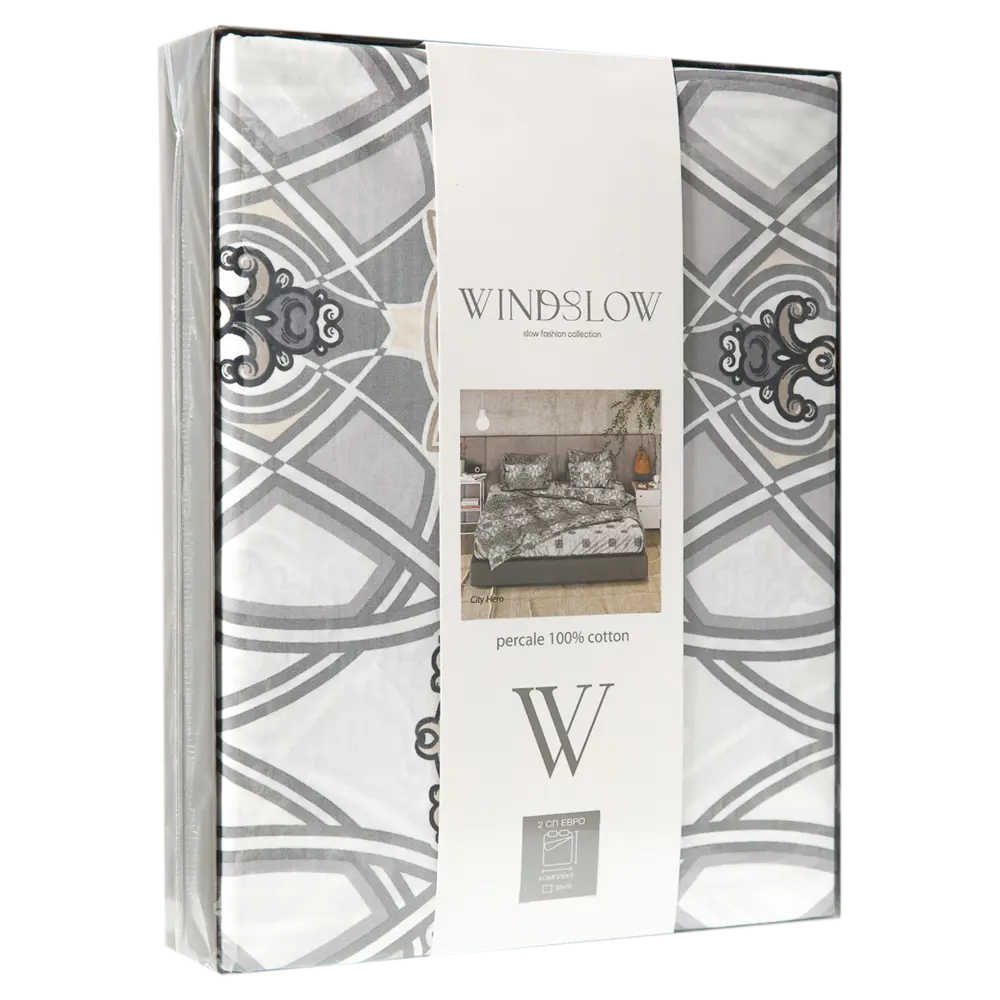 Фото 7 Комплект постельного белья Windslow City Hero двуспальный перкаль 70x70 см, разноцветный