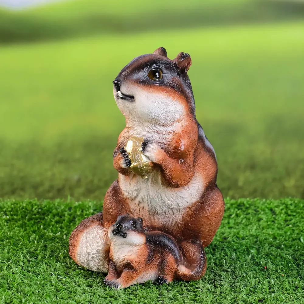 Фото 4 Садовая фигура Хорошие сувениры Бурундук с барсучком 18x12x12 см Фото 4 Садовая фигура Хорошие сувениры Бурундук с барсучком 18x12x12 см