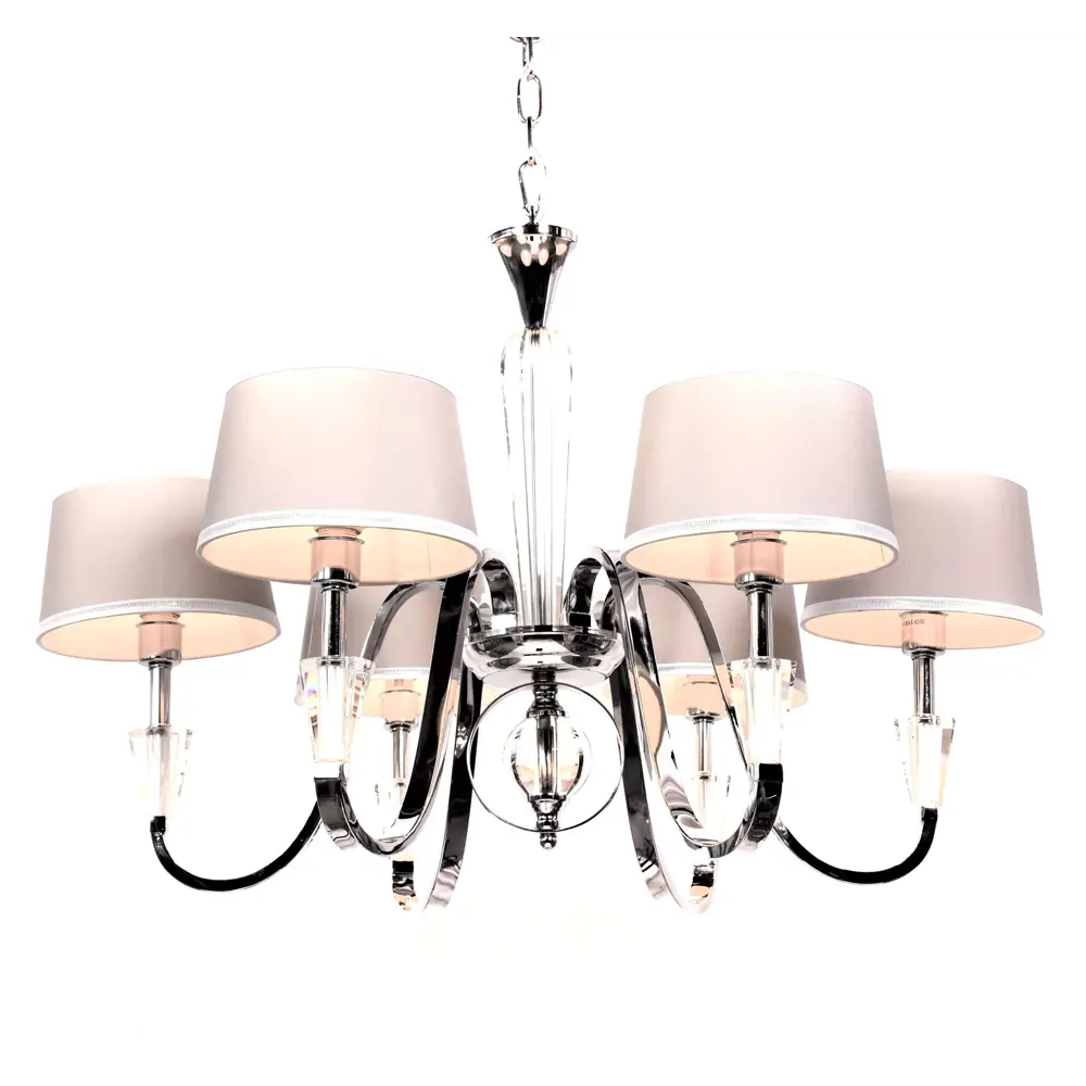 Фото Люстра подвесная LUMINA DECO LDP 66076-6 CHR Capucci 6 ламп 48 м² цвет хром Фото Люстра подвесная LUMINA DECO LDP 66076-6 CHR Capucci 6 ламп 48 м² цвет хром