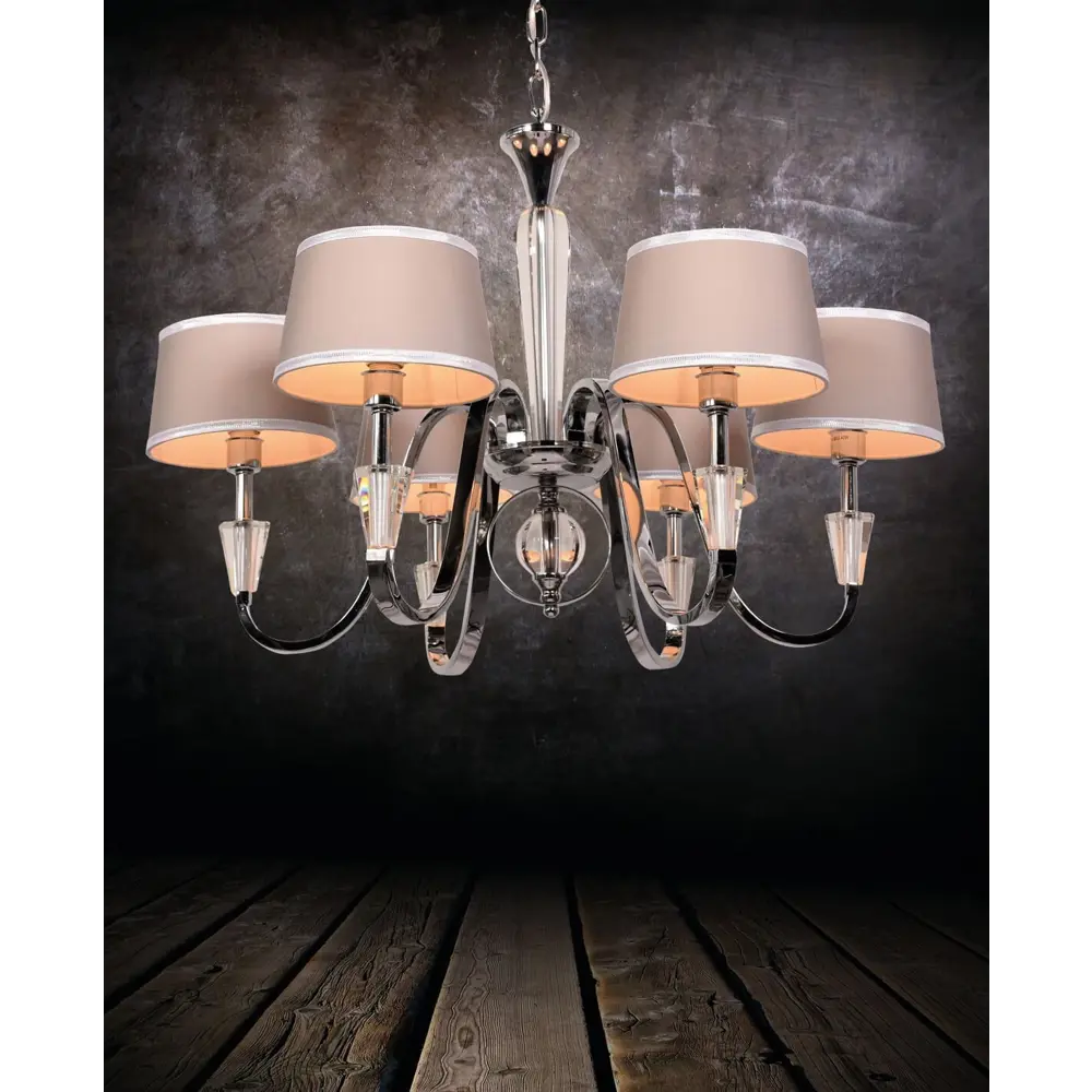 Фото 5 Люстра подвесная LUMINA DECO LDP 66076-6 CHR Capucci 6 ламп 48 м² цвет хром Фото 5 Люстра подвесная LUMINA DECO LDP 66076-6 CHR Capucci 6 ламп 48 м² цвет хром