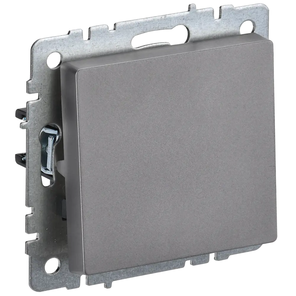 Фото Выключатель проходной встраиваемый Iek Brite BR-V12-0-10-K46 1 клавиша цвет сталь Фото Выключатель проходной встраиваемый Iek Brite BR-V12-0-10-K46 1 клавиша цвет сталь