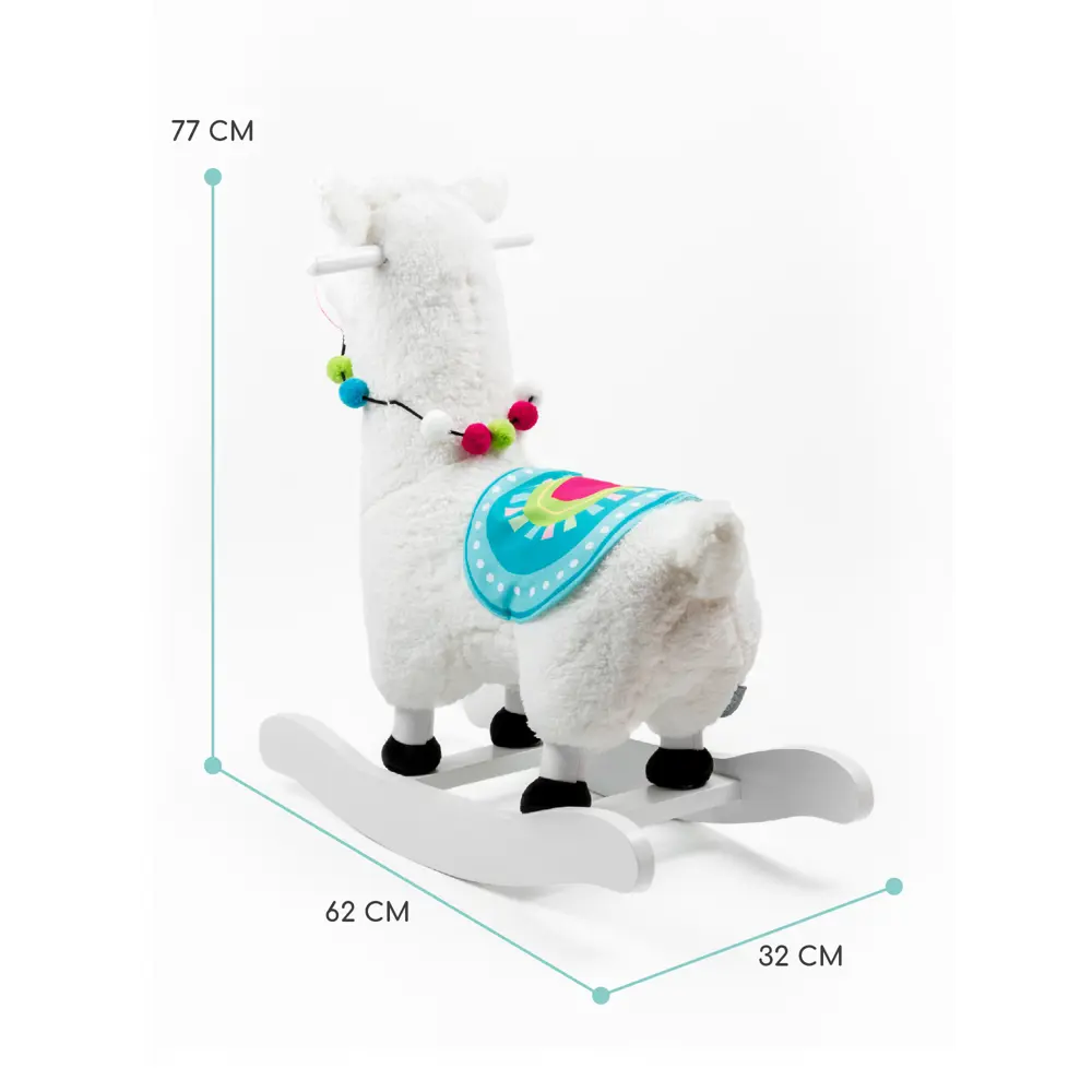 Фото 3 Качалка Лама Amarobaby Lama белый 64x29x70 см Фото 3 Качалка Лама Amarobaby Lama белый 64x29x70 см
