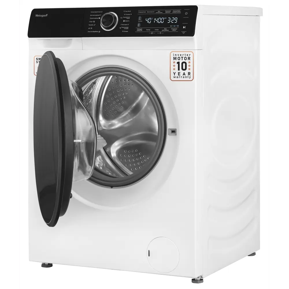 Фото 4 Стиральная машина Weissgauff Wm 61410 autodose inverter steam 59.5x84.5x61 см 10 кг цвет белый Фото 4 Стиральная машина Weissgauff Wm 61410 autodose inverter steam 59.5x84.5x61 см 10 кг цвет белый