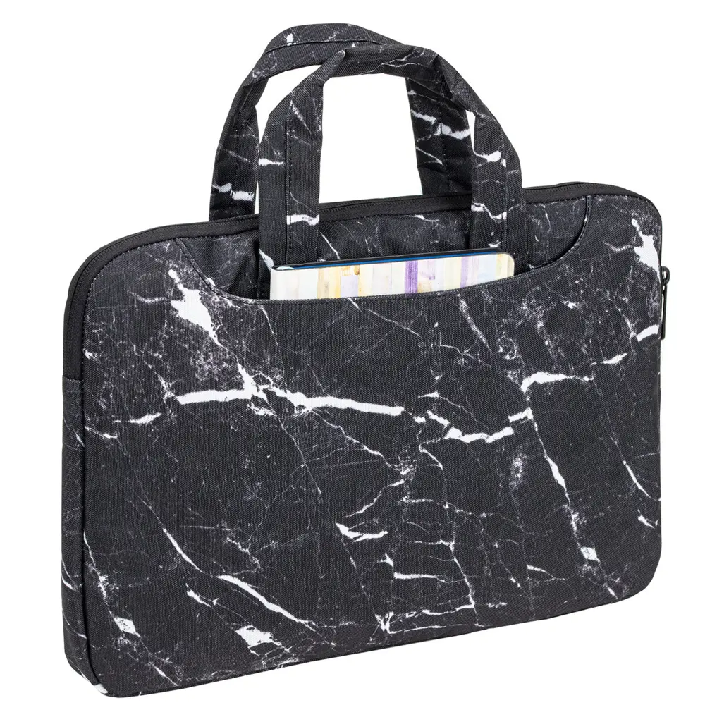 Фото 6 Сумка для ноутбука Brauberg Marble 36x26x3 см полиэстер цвет черный мрамор Фото 6 Сумка для ноутбука Brauberg Marble 36x26x3 см полиэстер цвет черный мрамор