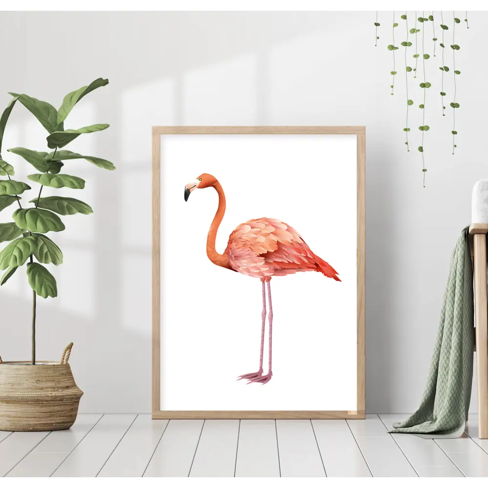 Фото Постер 28 картин "Розовый фламинго рисунок" 50x40 см без рамы Фото Постер 28 картин "Розовый фламинго рисунок" 50x40 см без рамы