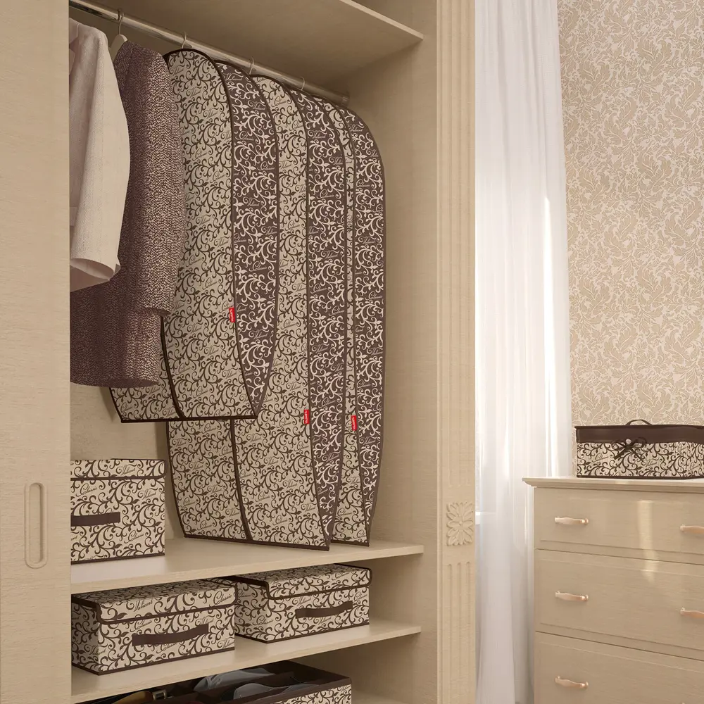 Фото 4 Чехол Valiant CL-CV-137 137x60 см цвет бежевый/темно-коричневый