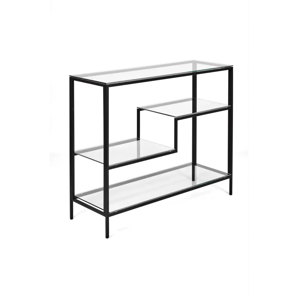 Фото 2 Консоль напольная AllConsoles 1011-CB clear 100x80x35 см сталь Фото 2 Консоль напольная AllConsoles 1011-CB clear 100x80x35 см сталь