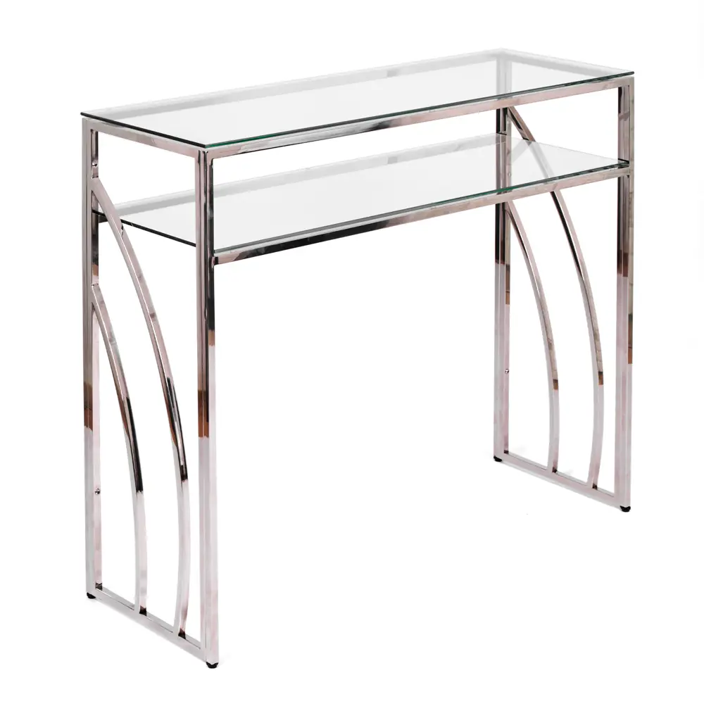 Фото Консоль напольная AllConsoles 2061-CS clear 100x80x35 см сталь Фото Консоль напольная AllConsoles 2061-CS clear 100x80x35 см сталь