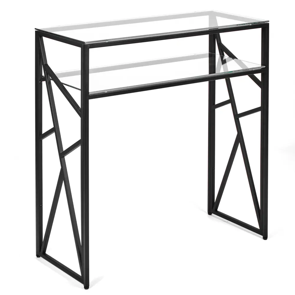 Фото Консоль напольная AllConsoles 1093-CB clear 80x80x35 см сталь Фото Консоль напольная AllConsoles 1093-CB clear 80x80x35 см сталь