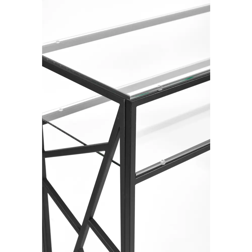 Фото 4 Консоль напольная AllConsoles 1091-CB clear 100x80x35 см сталь Фото 4 Консоль напольная AllConsoles 1091-CB clear 100x80x35 см сталь