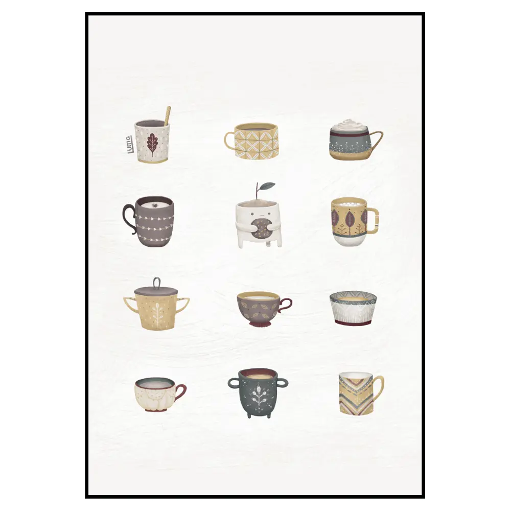Фото 2 Постер 28 картин "Чашки" 40x50 см в подарочном тубусе без рамы Фото 2 Постер 28 картин "Чашки" 40x50 см в подарочном тубусе без рамы