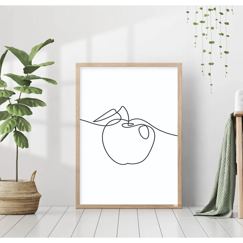 Фото Постер 28 картин Яблоко Линейный рисунок 50x70 см в подарочном тубусе без рамы Фото Постер 28 картин Яблоко Линейный рисунок 50x70 см в подарочном тубусе без рамы