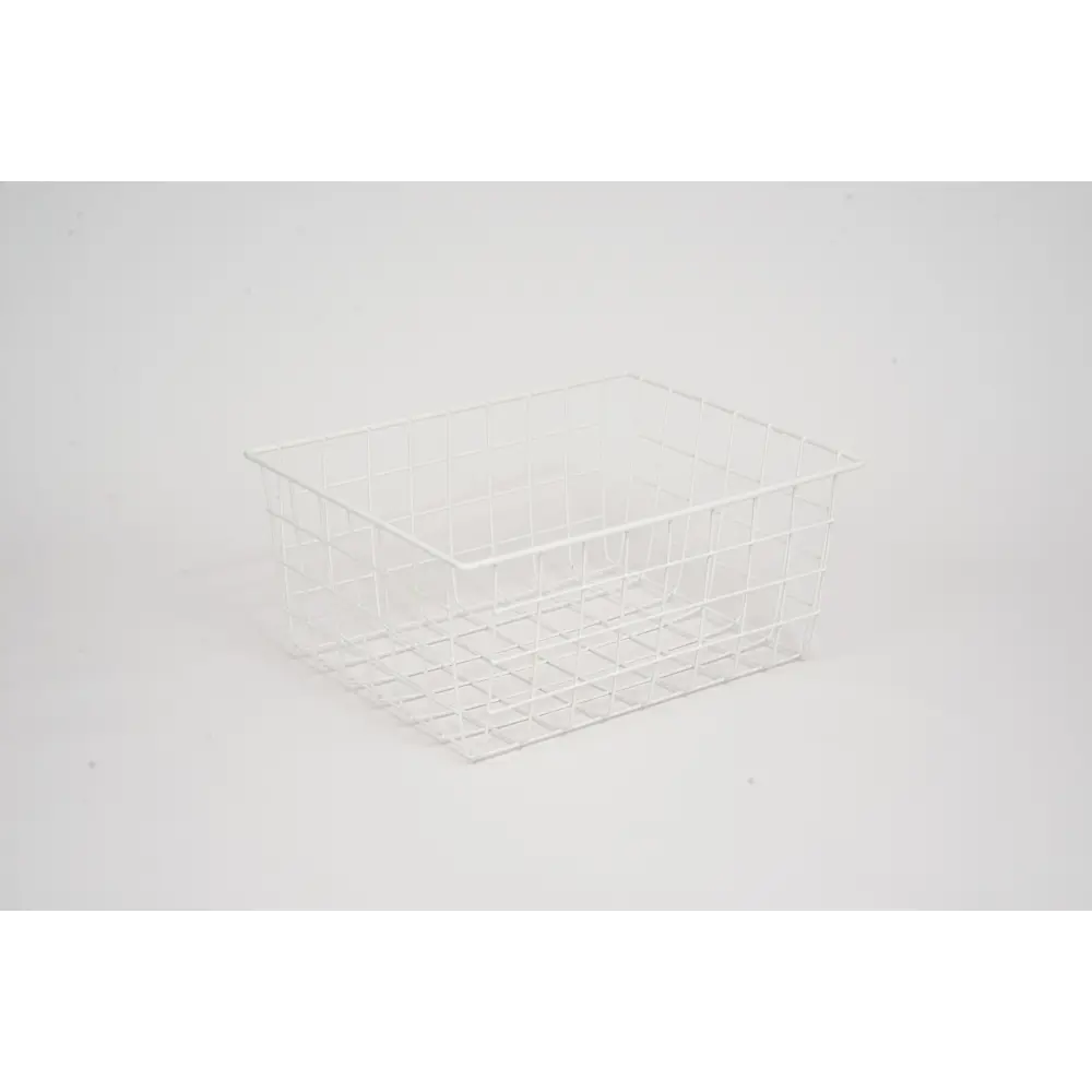 Фото Корзина для хранения Violet 22x12x27 см металл цвет белый Фото Корзина для хранения Violet 22x12x27 см металл цвет белый