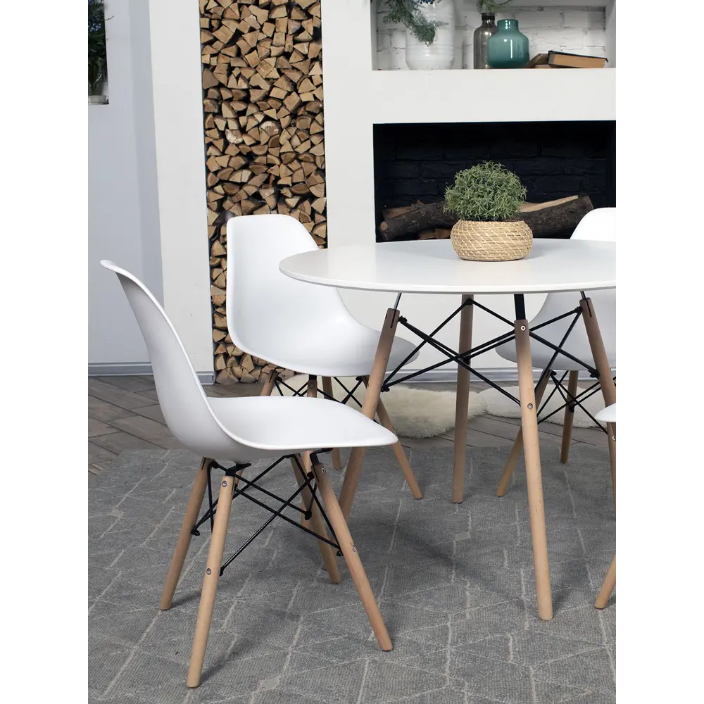Фото 9 Стул кухонный Стул груп Dsw style 81x53x46 см пластик цвет белый Фото 9 Стул кухонный Стул груп Dsw style 81x53x46 см пластик цвет белый