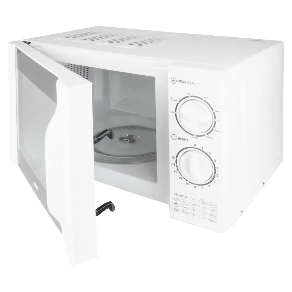 Фото 3 Отдельностоящая микроволновая печь Bbk 743m/w 20 л 45.2x26.2x33 см цвет белый Фото 3 Отдельностоящая микроволновая печь Bbk 743m/w 20 л 45.2x26.2x33 см цвет белый