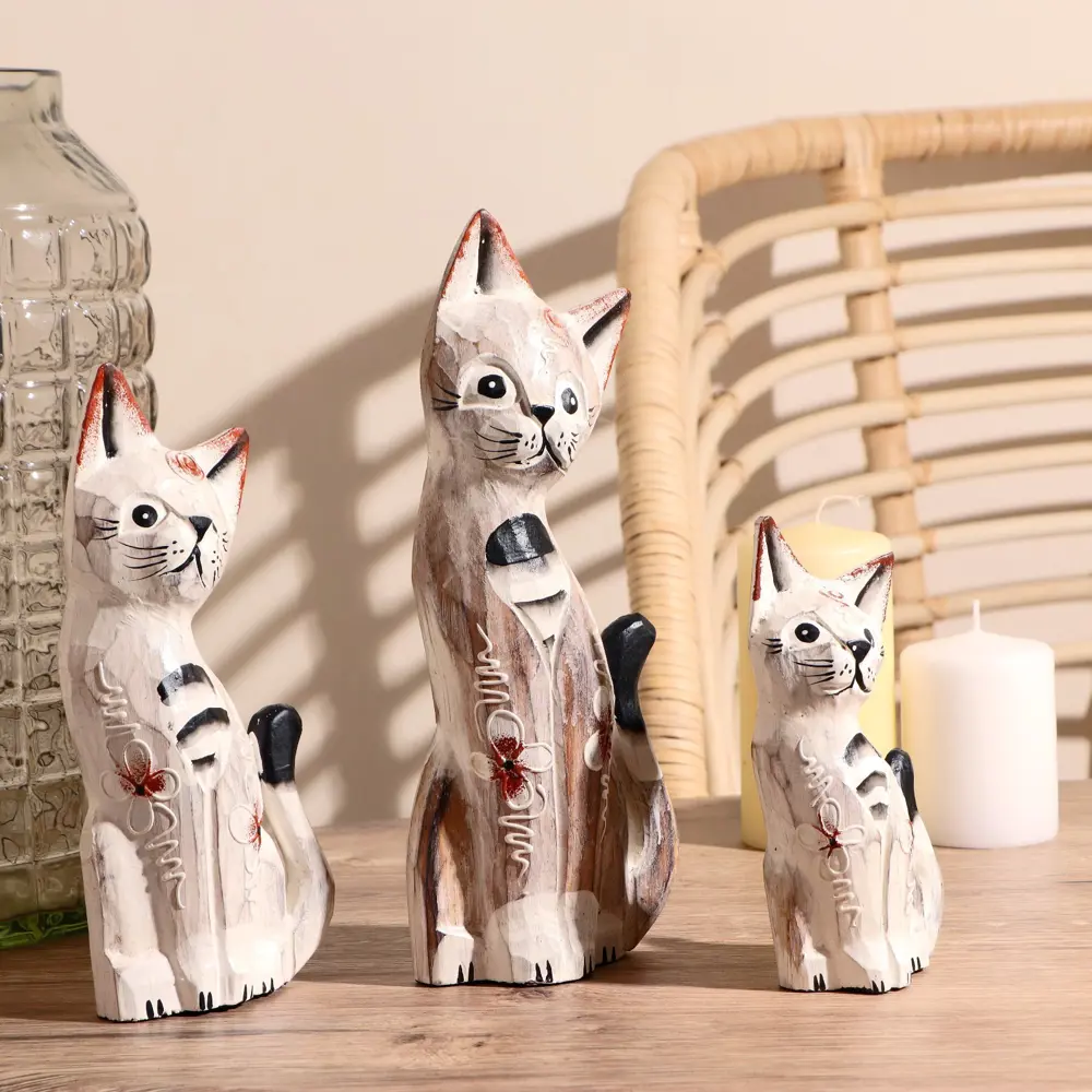 Фото 2 Набор сувениров 3 шт "Кошки белые" (15.20.25) 15x8x25 см Фото 2 Набор сувениров 3 шт "Кошки белые" (15.20.25) 15x8x25 см