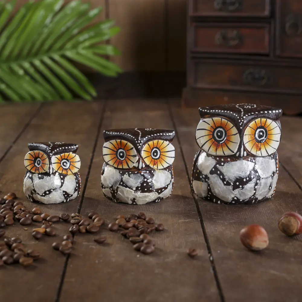 Фото Набор сувениров 3 шт "Совы Облака" 6x19x8 см Фото Набор сувениров 3 шт "Совы Облака" 6x19x8 см