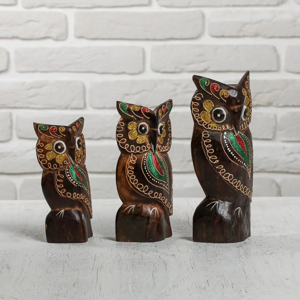 Фото 2 Набор сувениров 3 шт "Совы" 16x4x20.5 см Фото 2 Набор сувениров 3 шт "Совы" 16x4x20.5 см