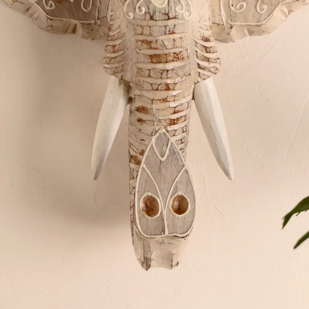 Фото 3 Панно "Голова слона" бежевое 28x26x10.5 см Фото 3 Панно "Голова слона" бежевое 28x26x10.5 см