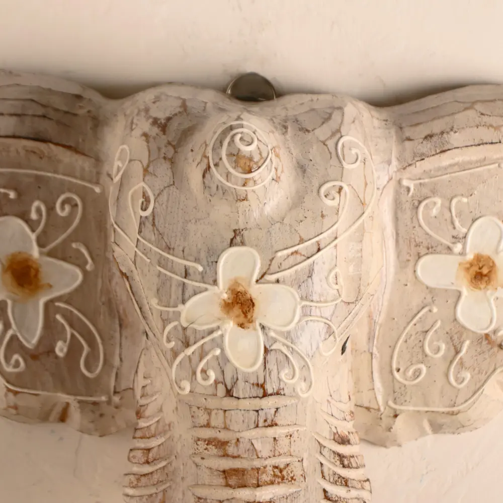 Фото 2 Панно "Голова слона" бежевое 28x26x10.5 см Фото 2 Панно "Голова слона" бежевое 28x26x10.5 см