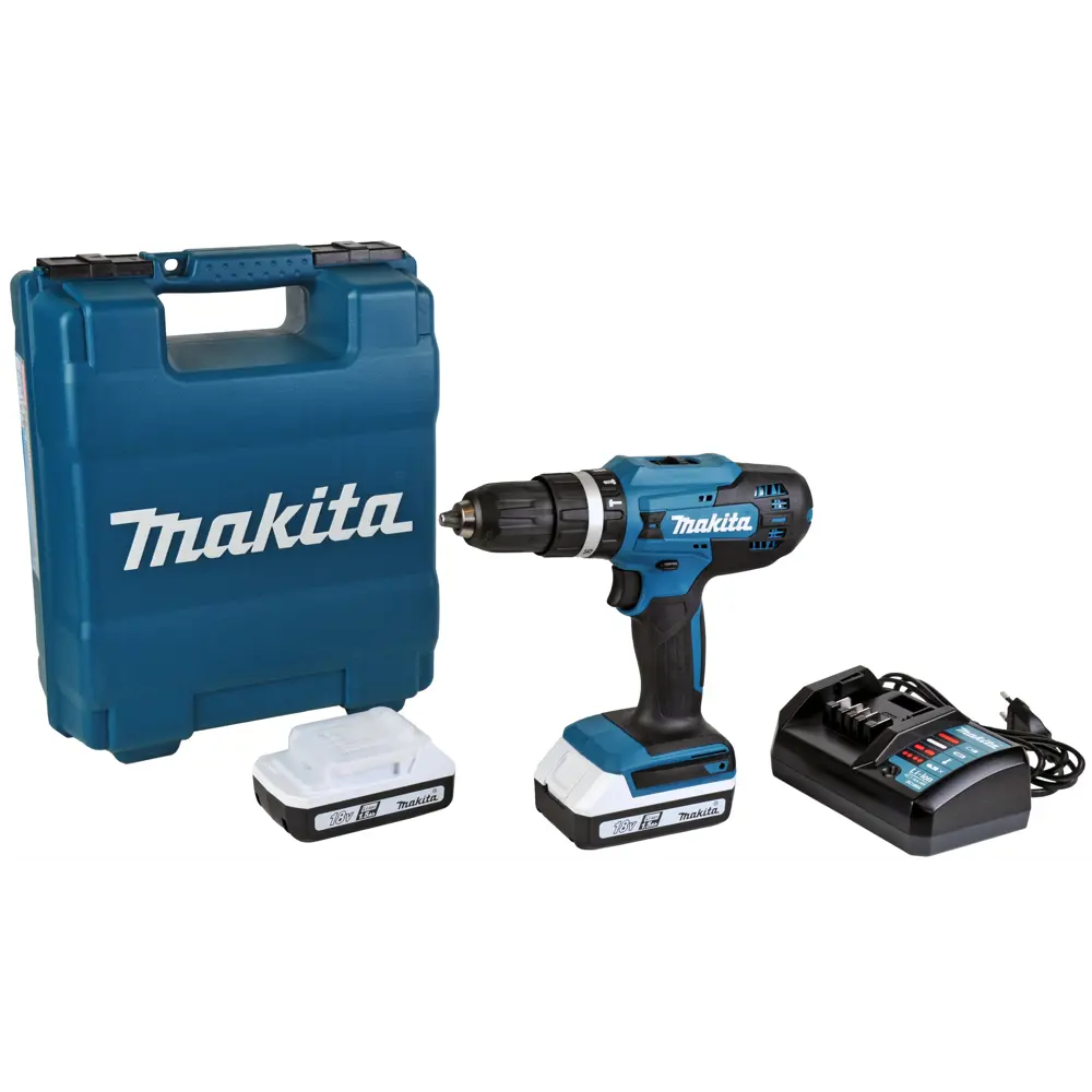 Фото 2 Дрель-шуруповерт аккумуляторная ударная Makita HP488DWE, 18 В Li-ion 2x1.5 Ач Фото 2 Дрель-шуруповерт аккумуляторная ударная Makita HP488DWE, 18 В Li-ion 2x1.5 Ач