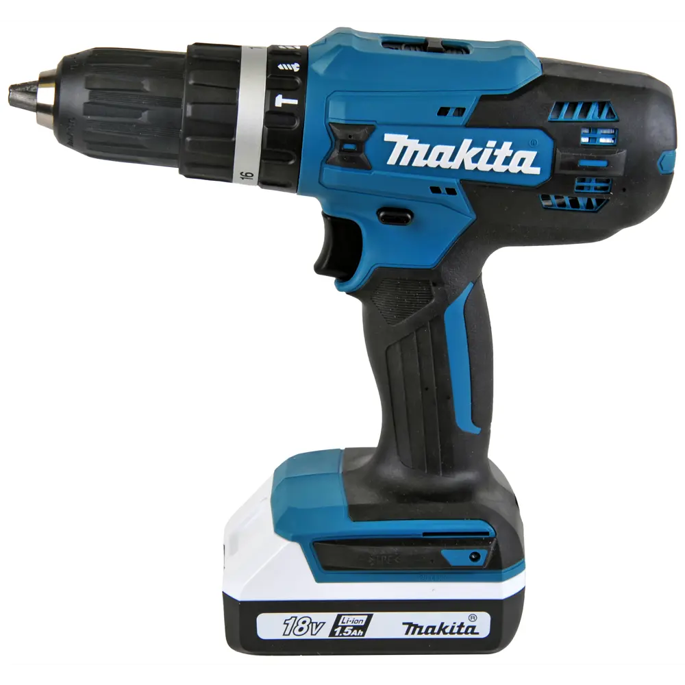 Фото 3 Дрель-шуруповерт аккумуляторная ударная Makita HP488DWE, 18 В Li-ion 2x1.5 Ач Фото 3 Дрель-шуруповерт аккумуляторная ударная Makita HP488DWE, 18 В Li-ion 2x1.5 Ач