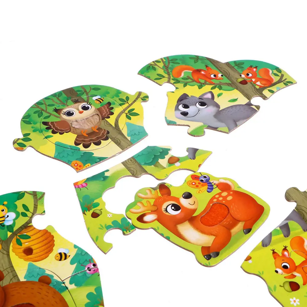 Фото 3 Пазлы с тактильными вставками Лесные истории 13 деталей Puzzle Time Фото 3 Пазлы с тактильными вставками Лесные истории 13 деталей Puzzle Time