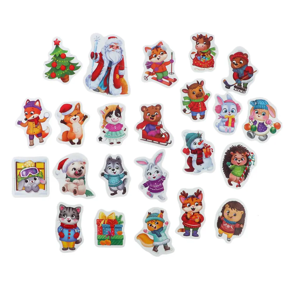 Фото 2 Макси-пазлы в металлической коробке Веселый Новый год 46 деталей Puzzle Time Фото 2 Макси-пазлы в металлической коробке Веселый Новый год 46 деталей Puzzle Time