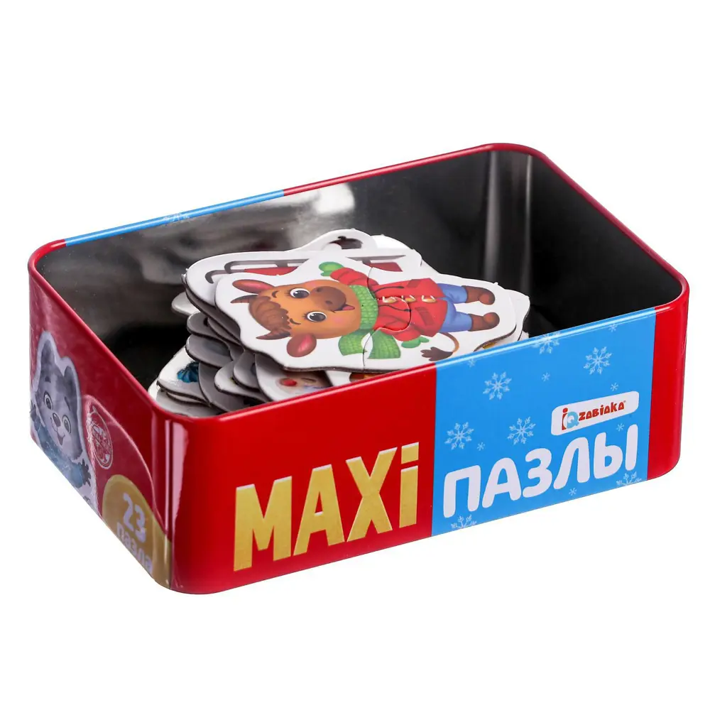 Фото 4 Макси-пазлы в металлической коробке Веселый Новый год 46 деталей Puzzle Time Фото 4 Макси-пазлы в металлической коробке Веселый Новый год 46 деталей Puzzle Time