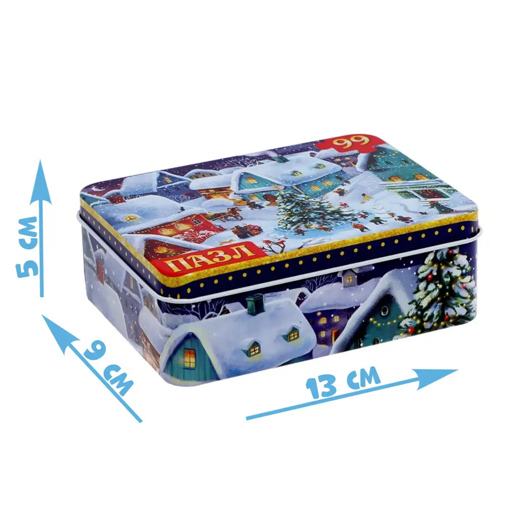 Фото 4 Пазлы в металлической коробке Новогодняя ночь 99 деталей Puzzle Time Фото 4 Пазлы в металлической коробке Новогодняя ночь 99 деталей Puzzle Time