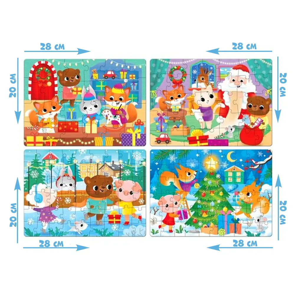 Фото 2 Пазлы 4 в 1 К нам приходит Новый год 24 35 54 60 элементов Puzzle Time Фото 2 Пазлы 4 в 1 К нам приходит Новый год 24 35 54 60 элементов Puzzle Time