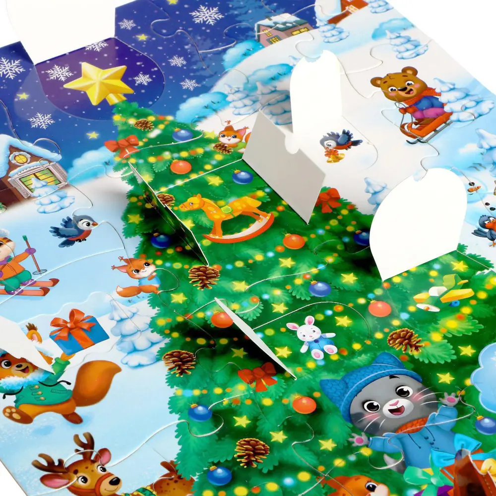 Фото 3 Пазлы с окошками Новый год в лесу Puzzle Time Фото 3 Пазлы с окошками Новый год в лесу Puzzle Time