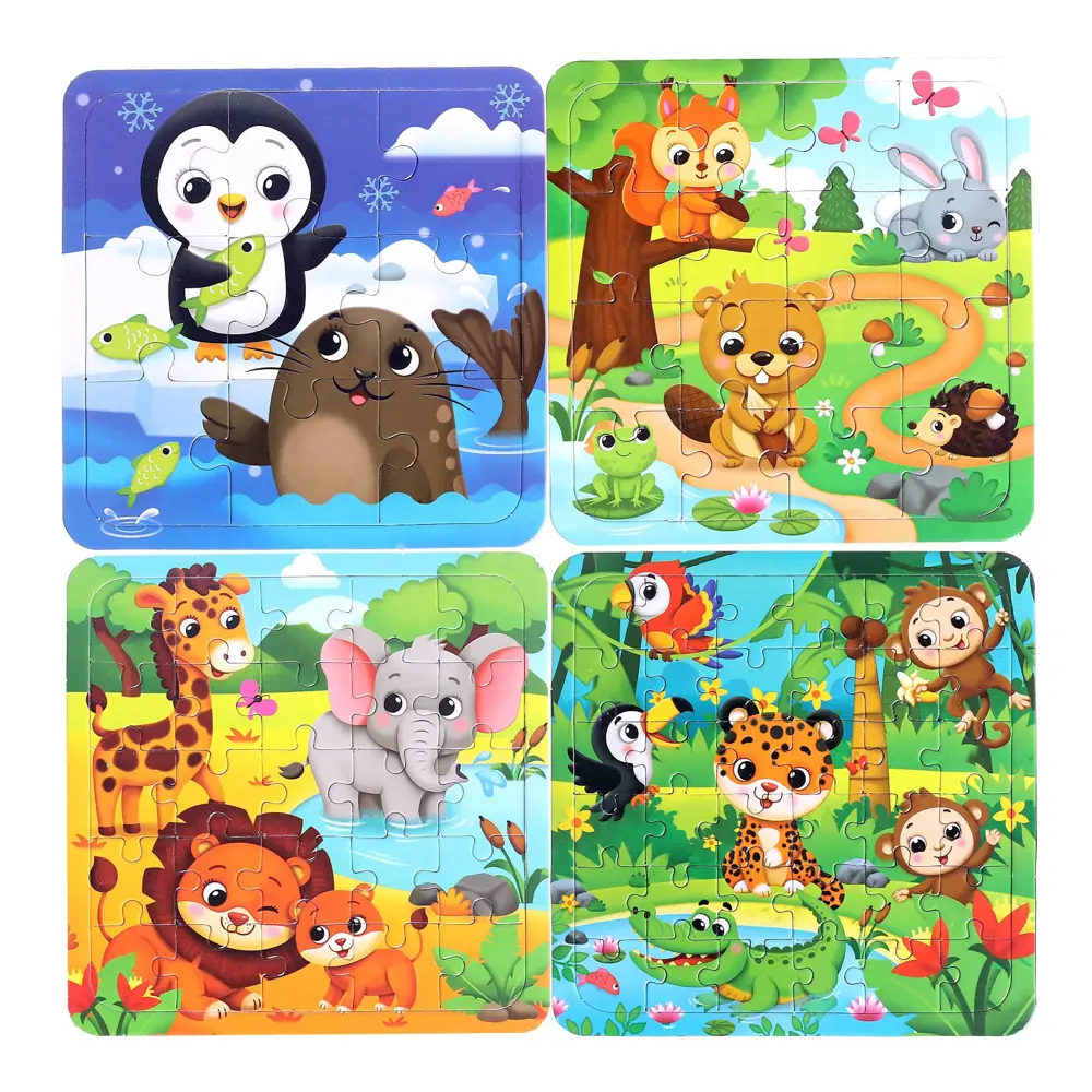 Фото 2 Пазл 4 в 1 Животные Puzzle Time Фото 2 Пазл 4 в 1 Животные Puzzle Time