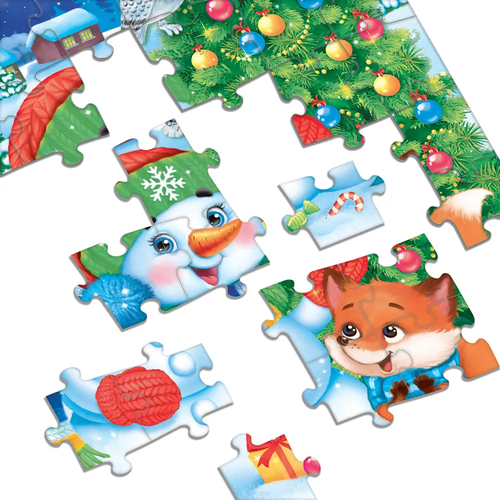 Фото 3 Пазл детский Снеговик и лисенок 54 элемента Puzzle Time Фото 3 Пазл детский Снеговик и лисенок 54 элемента Puzzle Time