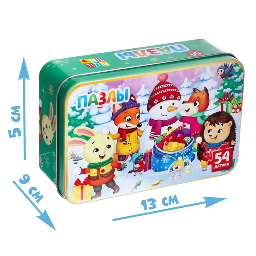 Фото 4 Пазлы в металлической коробке Новогодние забавы 54 детали Puzzle Time Фото 4 Пазлы в металлической коробке Новогодние забавы 54 детали Puzzle Time