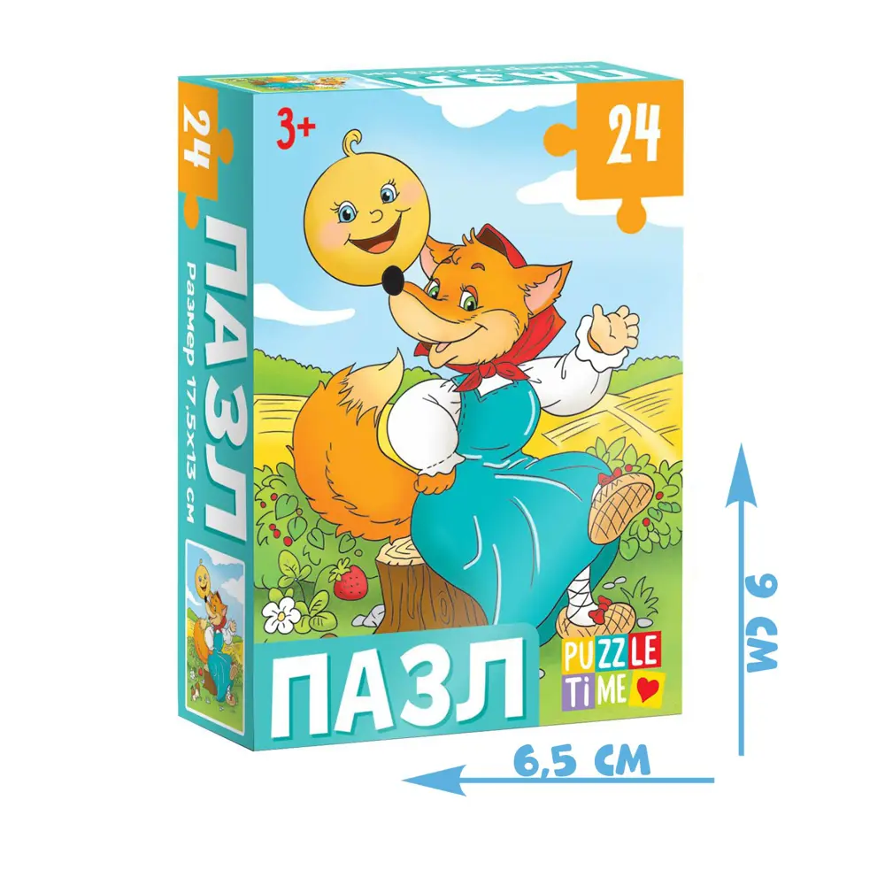 Фото 4 Пазл Колобок 24 элемента Puzzle Time Фото 4 Пазл Колобок 24 элемента Puzzle Time
