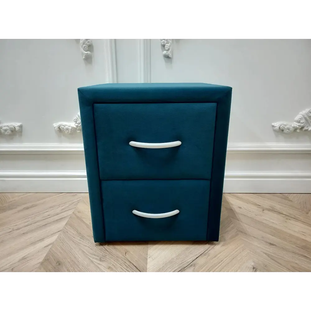 Фото Тумба прикроватная DG-home Estetika Velutto 40x52x38 см 2 ящика ЛДСП цвет зеленый