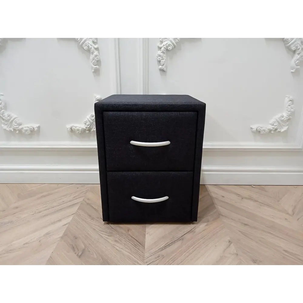 Фото Тумба прикроватная DG-home Estetika Montana 40x52x38 см 2 ящика ЛДСП цвет черный