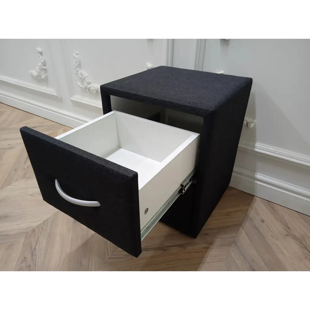 Фото 5 Тумба прикроватная DG-home Estetika Montana 40x52x38 см 2 ящика ЛДСП цвет черный