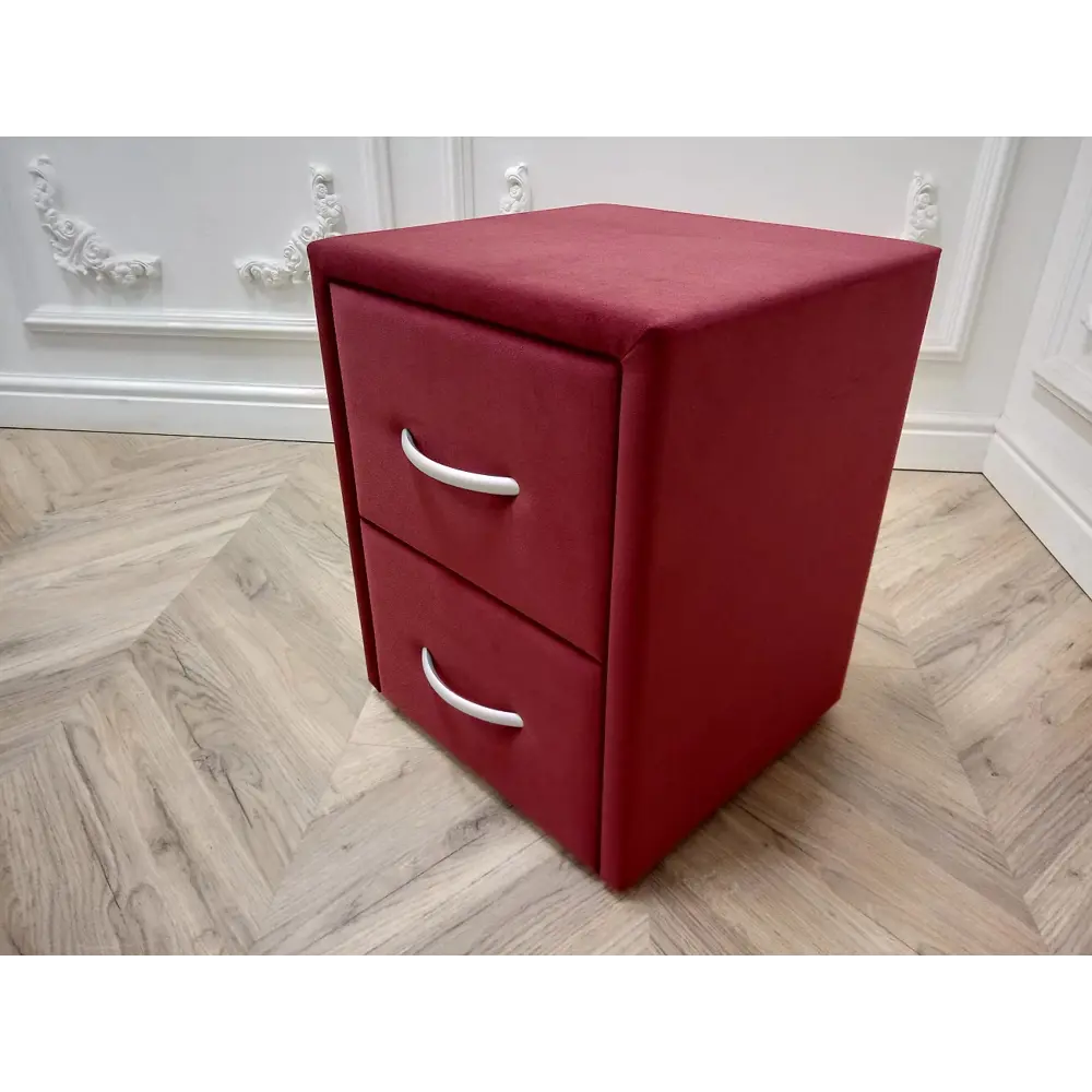 Фото 5 Тумба прикроватная DG-home Estetika Enigma 40x52x38 см 2 ящика ЛДСП цвет красный Фото 5 Тумба прикроватная DG-home Estetika Enigma 40x52x38 см 2 ящика ЛДСП цвет красный