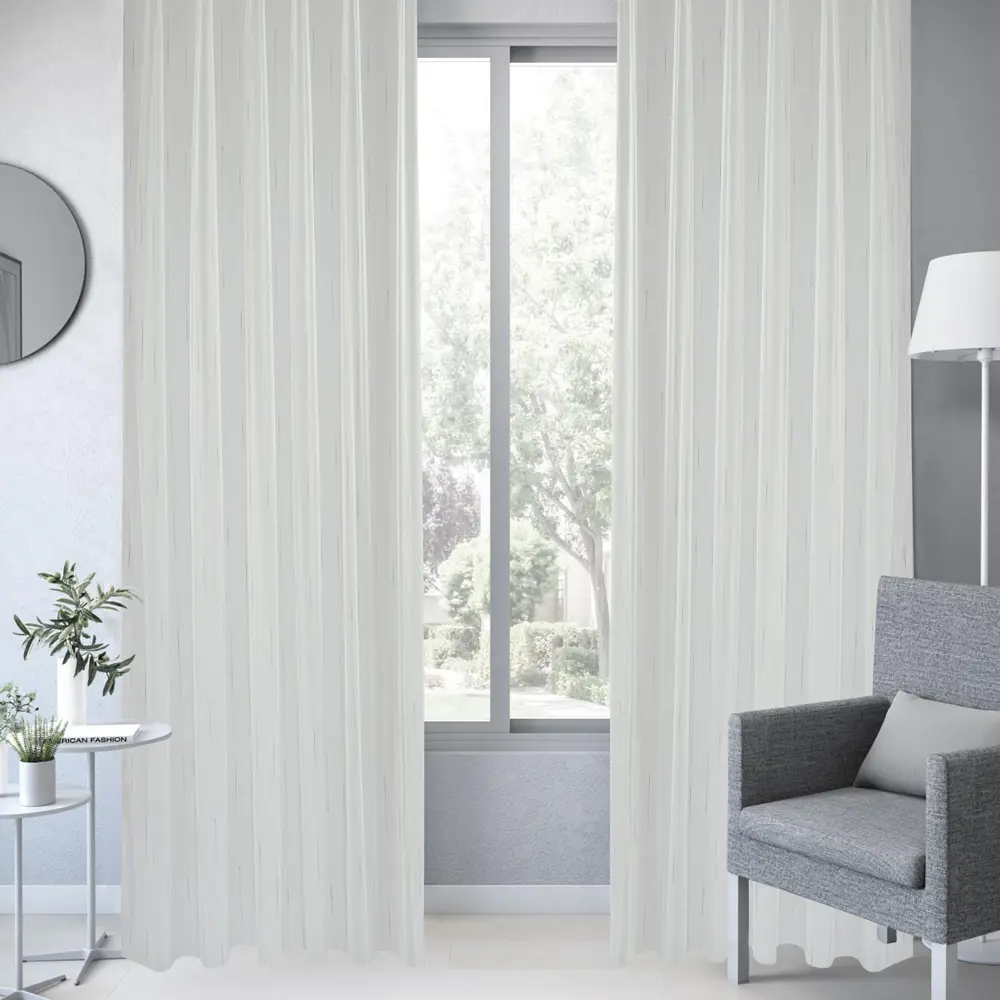 Фото 5 Тюль на ленте Inspire Metsi 250x280 см цвет белый Фото 5 Тюль на ленте Inspire Metsi 250x280 см цвет белый
