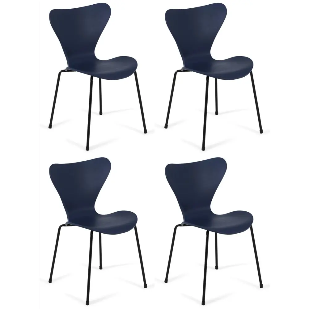 Фото Стул Огого обстановочка! Monty 49 см х 52 см х 81 см пластик и металл синий 4 шт