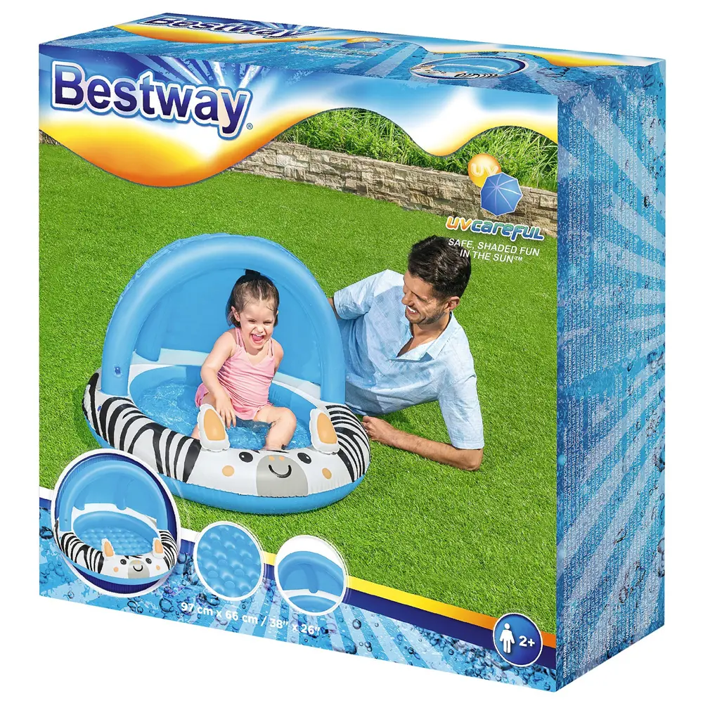 Фото 5 Бассейн надувной Bestway 52559 Сафари 97x66 см с навесом от 2 лет Фото 5 Бассейн надувной Bestway 52559 Сафари 97x66 см с навесом от 2 лет
