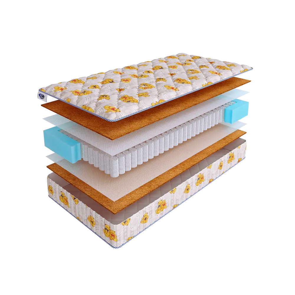 Фото Матрас SkySleep Funny Hard TFK 70x140 см независимый пружинный блок, детский, ортопедический, жесткий, кокосовый Фото Матрас SkySleep Funny Hard TFK 70x140 см независимый пружинный блок, детский, ортопедический, жесткий, кокосовый