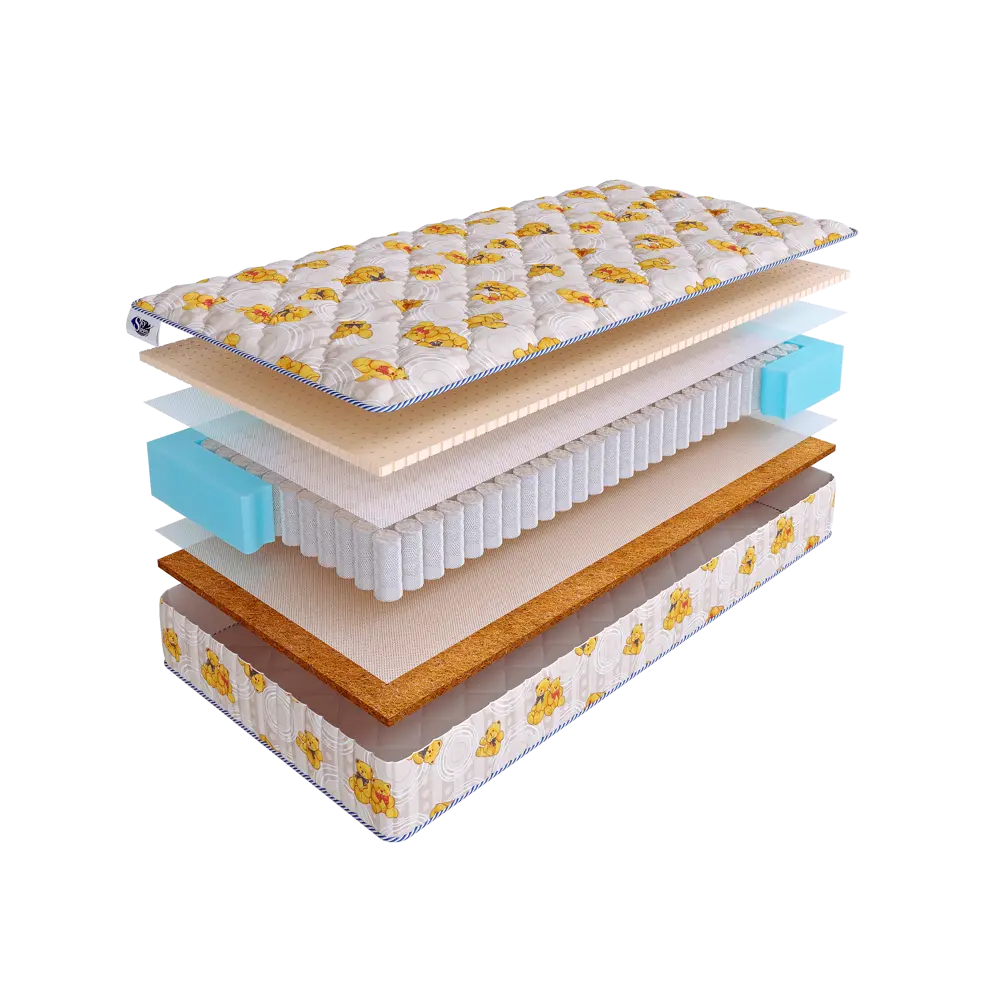 Фото Матрас SkySleep Funny Latex TFK 60x140 см независимый пружинный блок, детский, ортопедический, латексный, кокосовый Фото Матрас SkySleep Funny Latex TFK 60x140 см независимый пружинный блок, детский, ортопедический, латексный, кокосовый