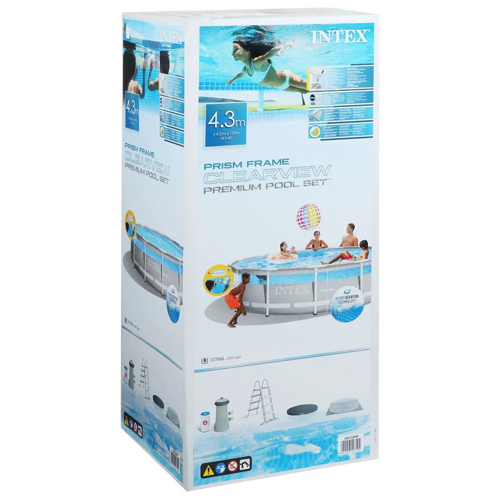 Фото 2 Каркасный бассейн Intex PRISM FRAMETM Premium 107x107x427 см цвет серый Фото 2 Каркасный бассейн Intex PRISM FRAMETM Premium 107x107x427 см цвет серый