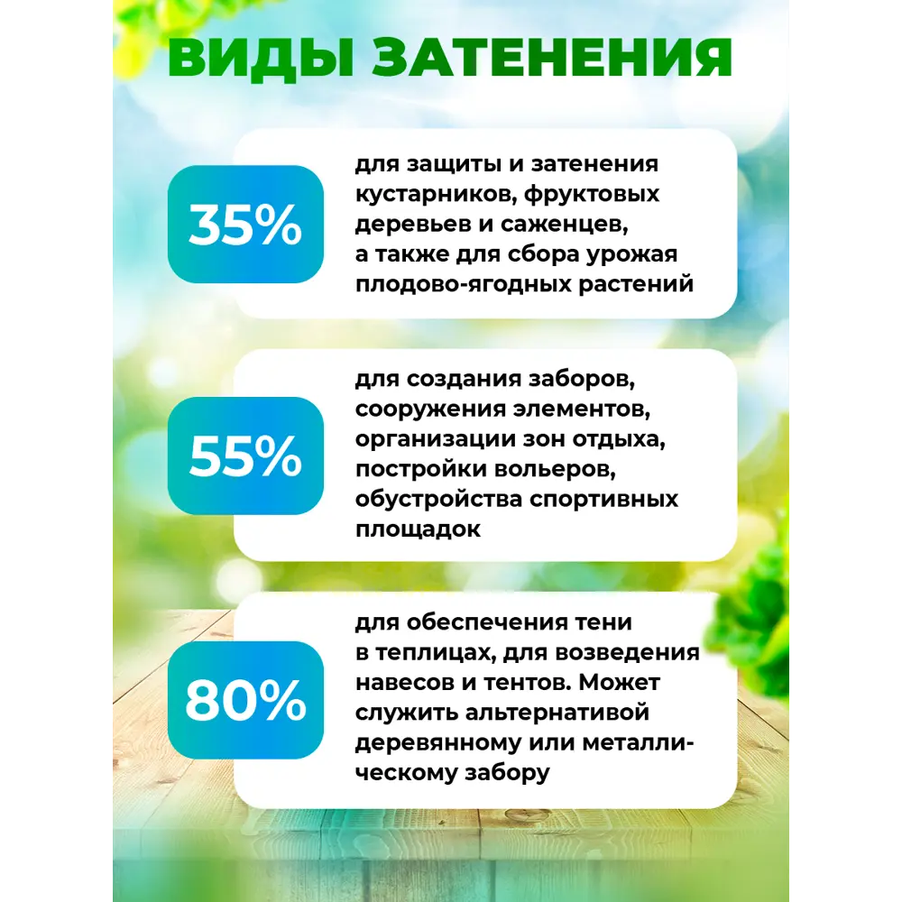 Фото 6 Сетка затеняющая Мегапласт 80г/м2 80% 3x10 м Фото 6 Сетка затеняющая Мегапласт 80г/м2 80% 3x10 м