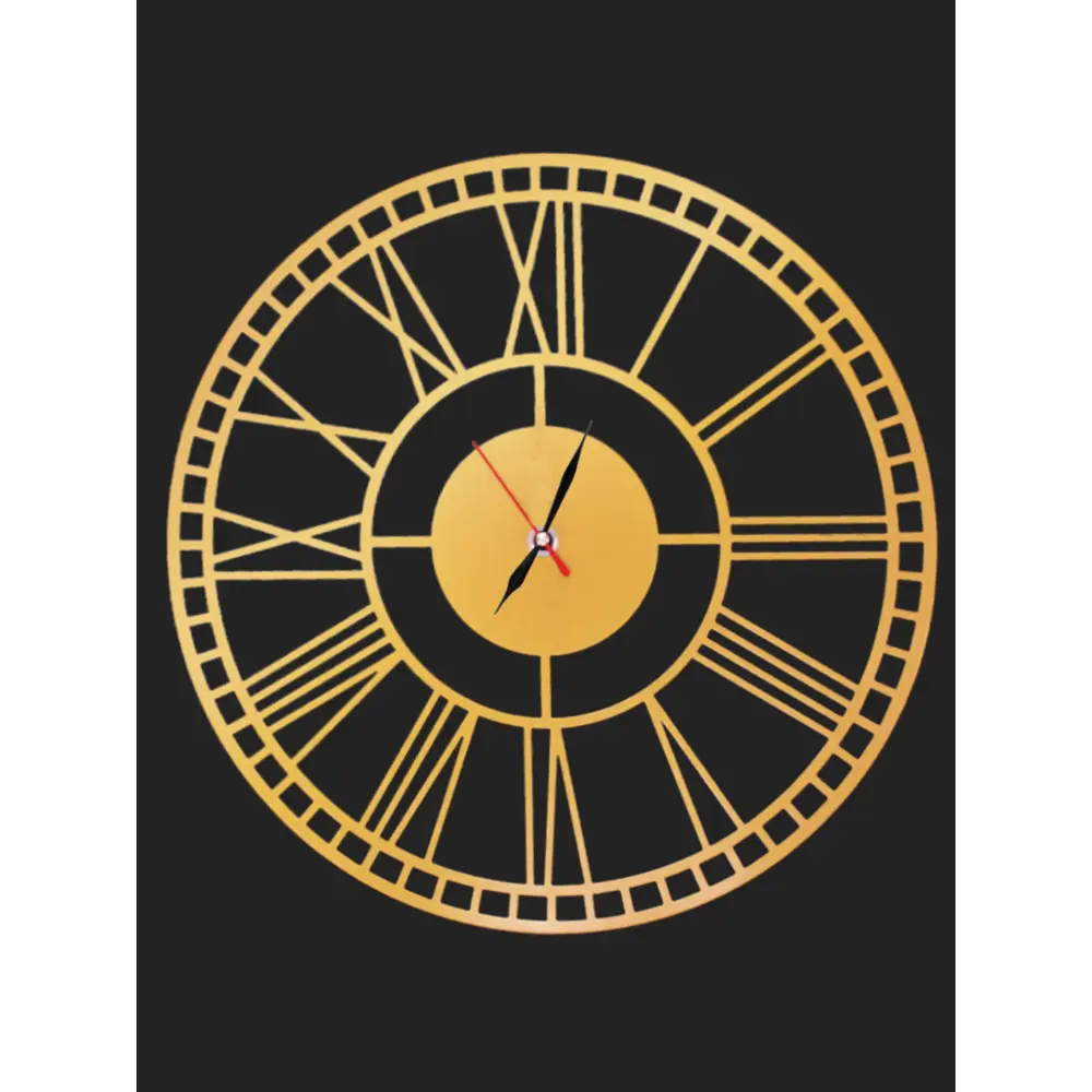 Фото Часы настенные Комлед с 2 рамками 35 см цвет золотой Фото Часы настенные Комлед с 2 рамками 35 см цвет золотой